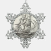 USS-grondwet Tin Sneeuwvlok Ornament (Voorkant)
