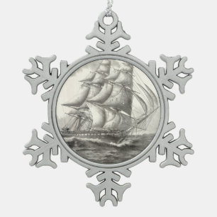 USS-grondwet Tin Sneeuwvlok Ornament