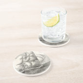 USS-grondwet Zandsteen Onderzetter (Zijkant)