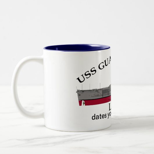 USS Guadalcanal, LPH-7, aanpasbare datums waarop d Tweekleurige Koffiemok (Links)