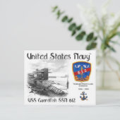 USS GUARDFISH SSN-612 BRIEFKAART z (Staand voorkant)