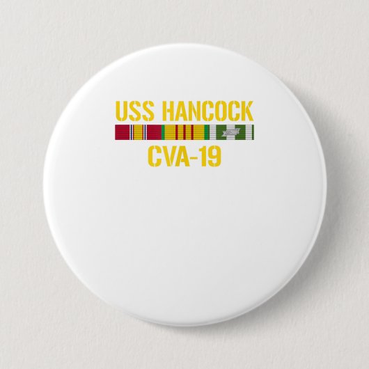 USS Hancock CVA19 Vietnam Veteraan Ronde Button 7,6 Cm (Voorkant)