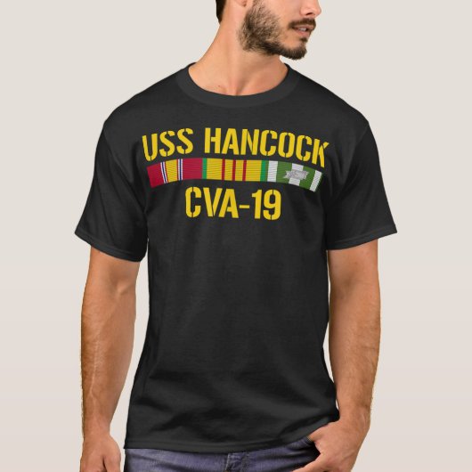 USS Hancock CVA19 Vietnam Veteraan T-shirt (Voorkant)