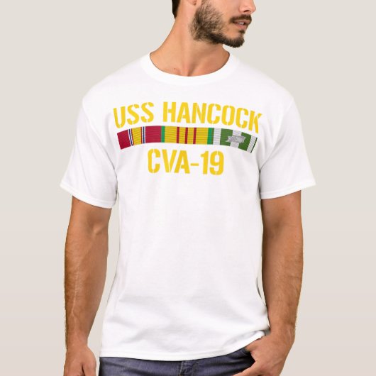 USS Hancock CVA19 Vietnam Veteraan T-shirt (Voorkant)