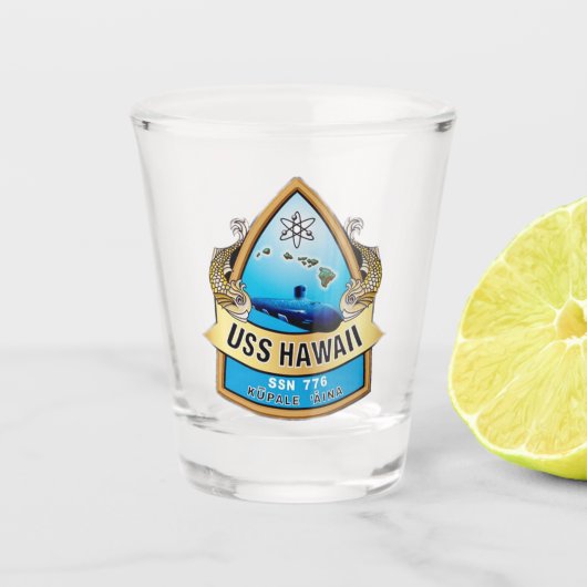 USS Hawaii (SSN-776) Shot Glas (Voorkant)