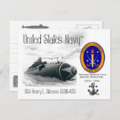 USS HENRY L. STIMSON SSBN-655 - BRIEFKAART (Voorkant / Achterkant)