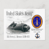 USS HENRY L. STIMSON SSBN-655 - BRIEFKAART (Voorkant)