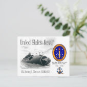 USS HENRY L. STIMSON SSBN-655 - BRIEFKAART (Staand voorkant)