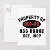 USS Horne DLG-30 Briefkaart (Voorkant / Achterkant)