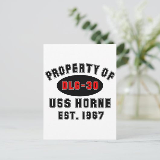 USS Horne DLG-30 Briefkaart (Staand voorkant)