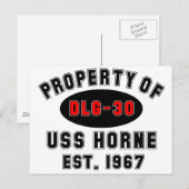 USS Horne DLG-30 Briefkaart (Voorkant / Achterkant)