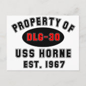 USS Horne DLG-30 Briefkaart (Voorkant)