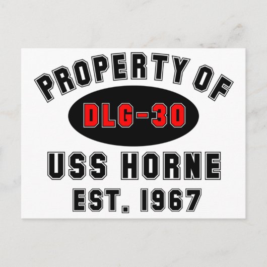 USS Horne DLG-30 Briefkaart (Voorkant)
