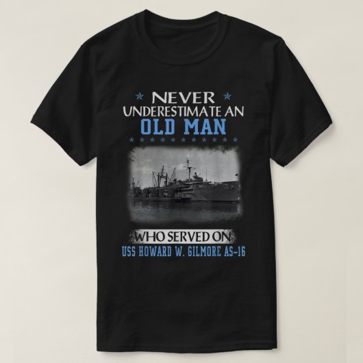 USS Howard W Gilmore AS16 Veterans Dag vaderdag T-shirt (Design voorkant)