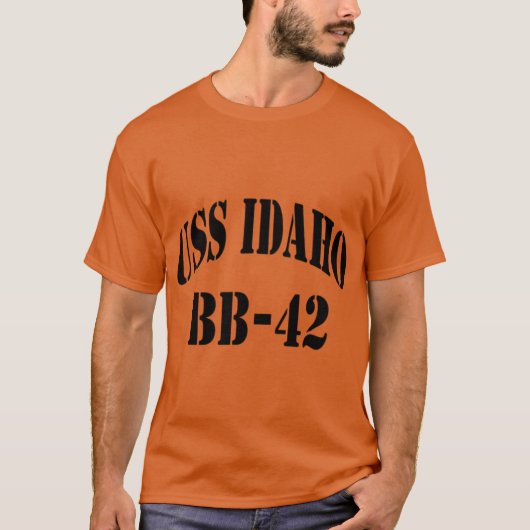 USS IDAHO BB42 SHIPS STORE T-SHIRT (Voorkant)
