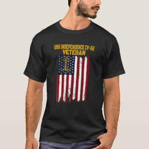 USS Independence CV-62 CVA-62 Vliegtuig Drager Vet T-shirt