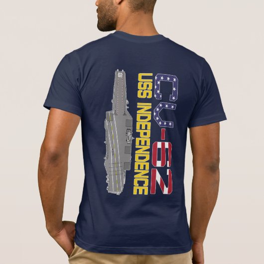 USS INDEPENDENCE CV-62 T-Shirt (Achterkant)