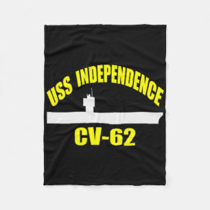 USS Independence CV-62 Vliegtuig Carrier Fathers D Fleece Deken