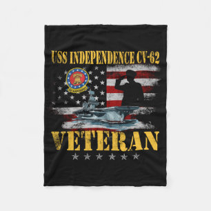 USS Independence CV-62 Vliegtuig Carrier FL Fleece Deken