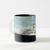 USS Independence & SS-grondwet  Tweekleurige Koffiemok (Voorkant links)