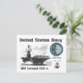 USS INTREPID CVS-11 VLIEGTUIG CARRIER - Briefkaart (Staand voorkant)