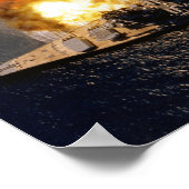 USS Iowa - Battleship Firing Broadside - 1984 Poster (Hoek)