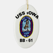 USS Iowa BB-61 Keramisch Ornament (Rechts)