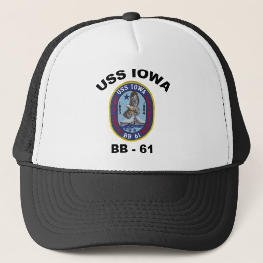 USS Iowa BB-61 Trucker Pet (Voorkant)