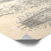 USS IOWA-blauwdruk (Archief) Poster (Hoek)