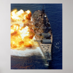USS Iowa Firing Poster