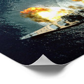 USS Iowa steekt een volledig breedbeeld af Poster (Hoek)