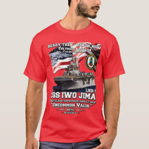 USS Iwo Jima LHD7 amfibisch aanvalsschip T-shirt