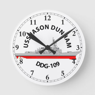 USS JASON DUNHAM - DDG-109 - ARLEIGH BURKE RONDE KLOK