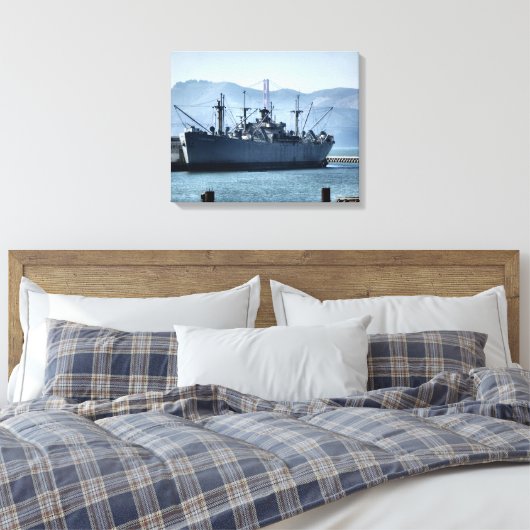 USS Jeremiah O'Brien Canvas Afdruk (Insitu (Slaapkamer))