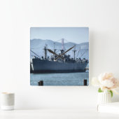 USS Jeremiah O'Brien Wall Clock Vierkante Klok (Huis)