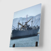USS Jeremiah O'Brien Wall Clock Vierkante Klok (Hoek)