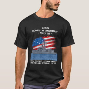 USS John A Moore FFG 19 Class Frigate Amerikaanse  T-shirt