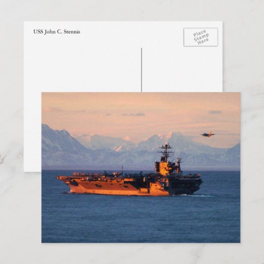USS John C. Stennis (CVN 74) Briefkaart (Voorkant / Achterkant)