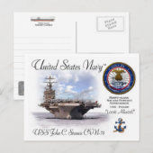 USS JOHN C. STENNNIS CVN-74 CARRIER - Briefkaart (Voorkant / Achterkant)
