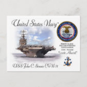 USS JOHN C. STENNNIS CVN-74 CARRIER - Briefkaart (Voorkant)