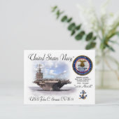 USS JOHN C. STENNNIS CVN-74 CARRIER - Briefkaart (Staand voorkant)