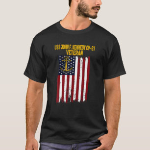 USS John F. Kennedy CV-67 Vliegtuig Carrier Vetera T-shirt