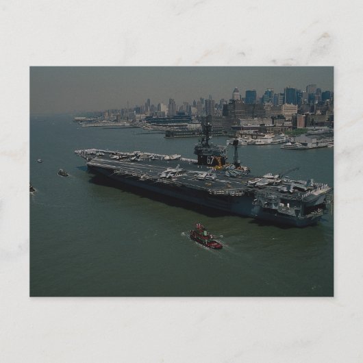 USS John F. Kennedy", die de Hudson R Briefkaart (Voorkant)