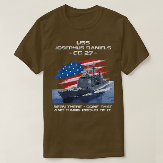 USS Josephus Daniels CG27 Class Cruiser American F T-shirt (Design voorkant)