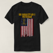 USS Kansas City AOR3 Replenging Oiler Ship Vete T-shirt (Design voorkant)