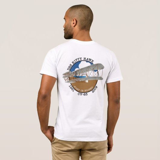USS KAT HAWK CV-63 1961-2009 T-SHIRT (Achterkant volledig)