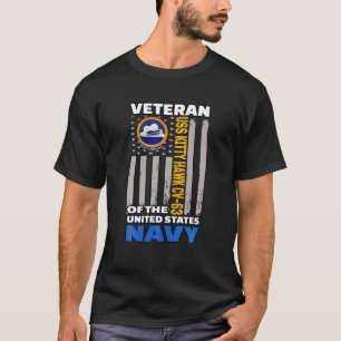USS Kat Hawk CV-63 Vliegtuig Drager Veteraan Dag T-shirt