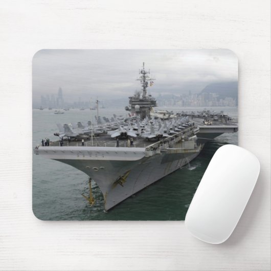 USS KAT HAWK vliegtuig carrier mousepad Muismat (Met muis)