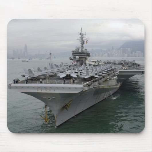 USS KAT HAWK vliegtuig carrier mousepad Muismat (Voorkant)