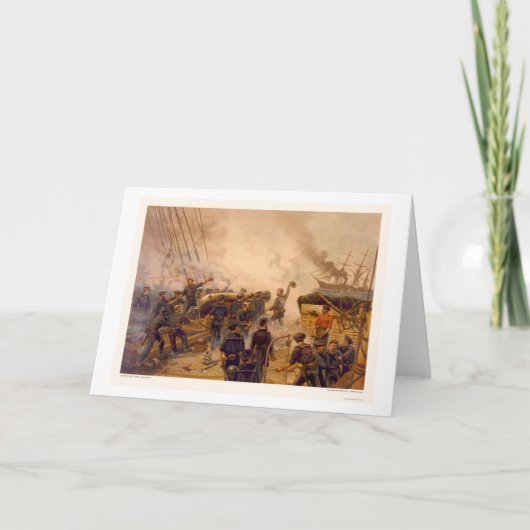 USS Kearsarge daalt CSS Alabama in 1864 Kaart (Voorkant)